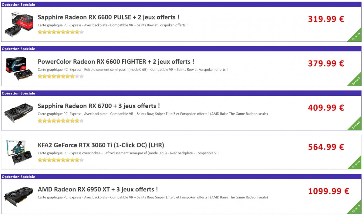 Cartes graphiques AMD et NVIDIA, toujours moins de r�f�rences disponibles