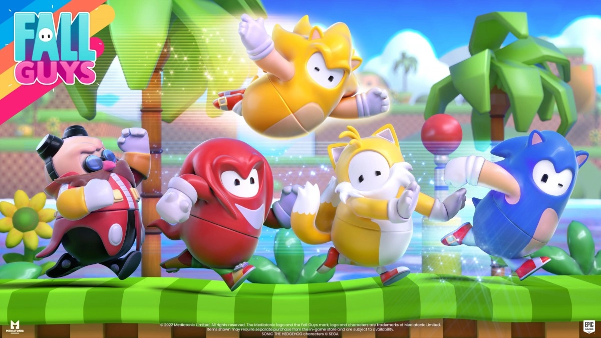 Fall Guys, nouveau terrain de jeu pour la bande � Sonic !