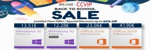 13 euros pour Windows 10 Pro et 23 euros pour Office 2016, l'�t� est toujours l�