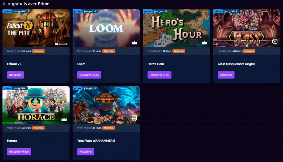 Bon Plan : les jeux offerts par Amazon pour les abonn�s Prime