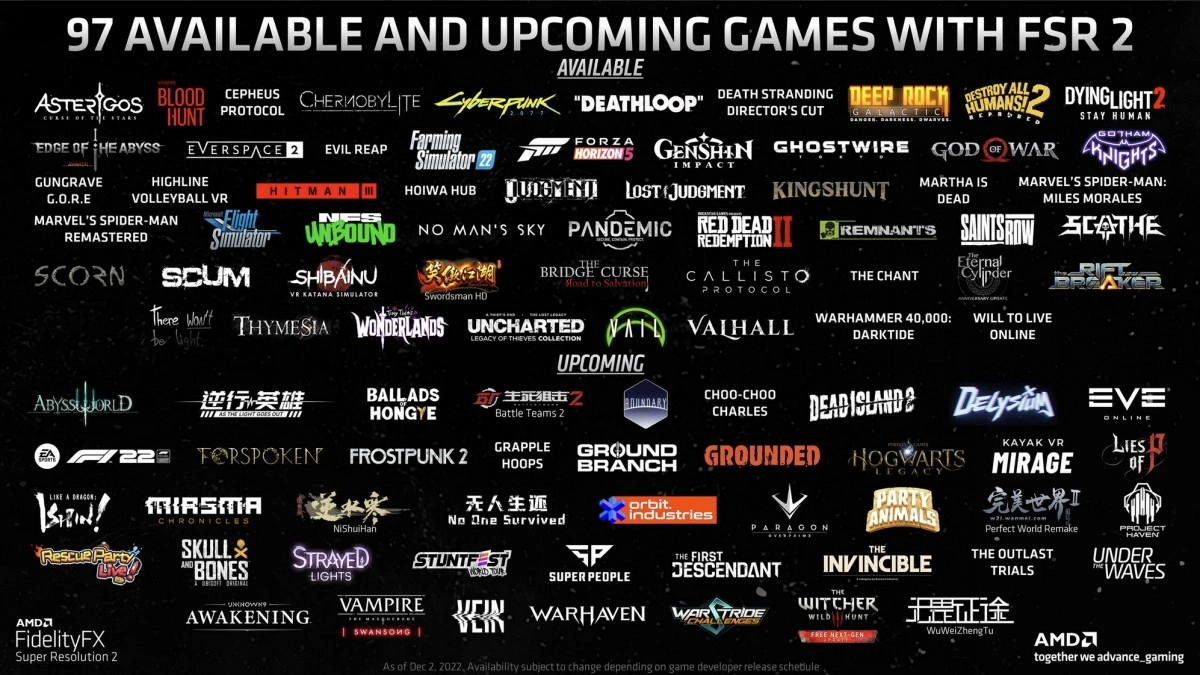 AMD lib�re son FidelityFX Super Resolution 2.2