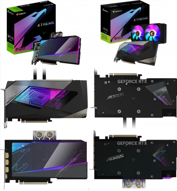 Deux GeForce RTX 4070 Ti � l'eau chez GIGABYTE