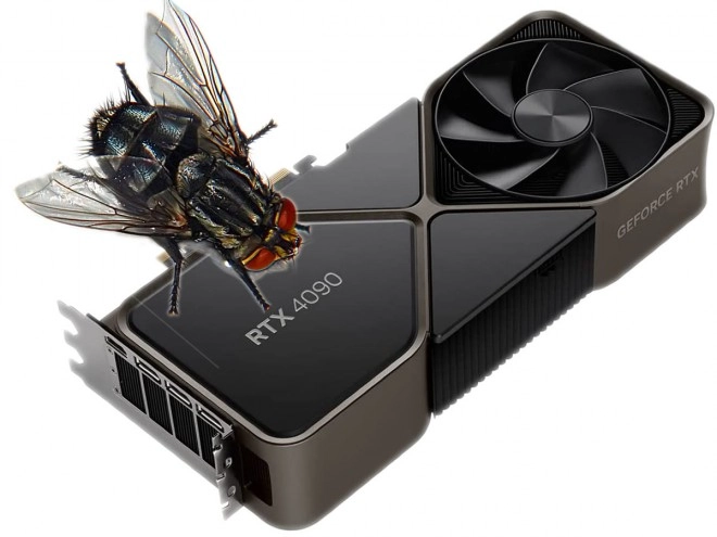 Une RTX 4090 FE neuve d�faillante en raison de la pr�sence d'une mouche sous le GPU !!!