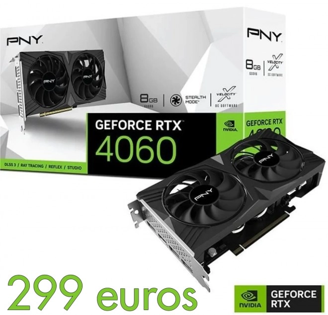 La carte graphique GeForce RTX 4060 8 Go tombe � 299.99 euros