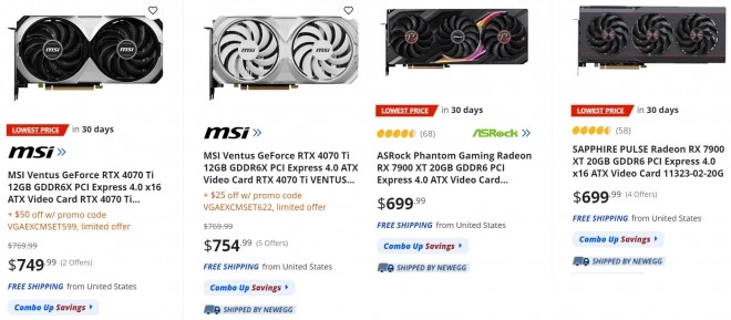 La NVIDIA GeForce RTX 4070 Ti se cale sur le prix de la RX 7900 XT d'AMD ?