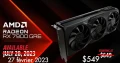 Comme nous le disions la RX 7900 GRE sera lancée demain par AMD à 549 dollars
