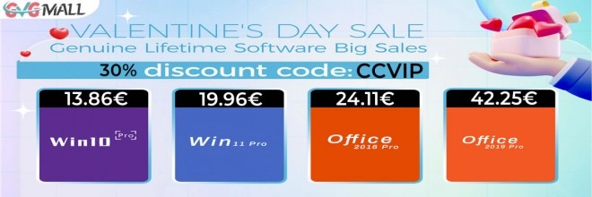 Dites je t'aime en offrant une licence Windows 10 � 13 euros avec GVGMALL