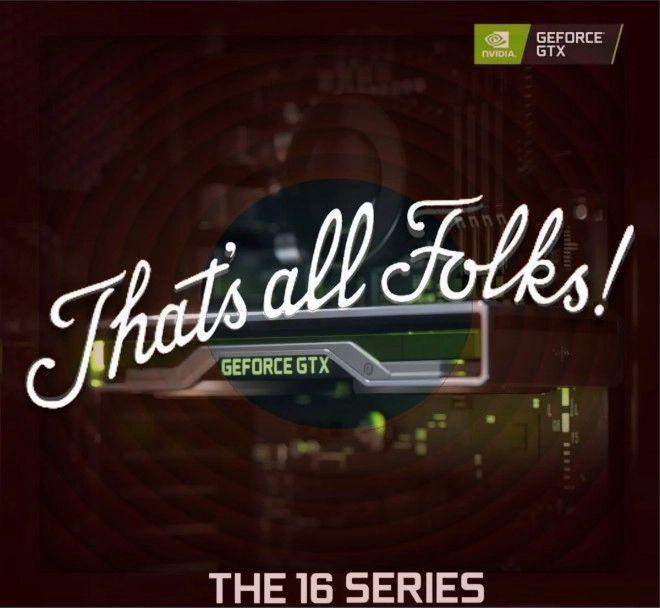C'est donc la fin des GeForce GTX 16xx chez NVIDIA