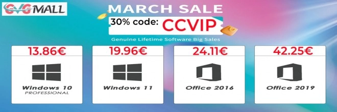 Mars attaque, Windows 10 � 13 euros et Windows 11 pour 19 euros avec GVGMALL