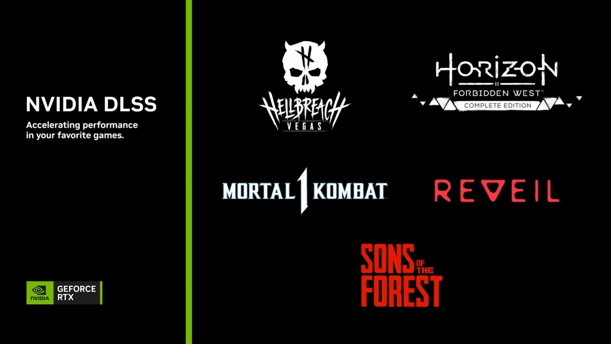NVIDIA annonce de nouveaux jeux compatibles DLSS