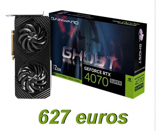 La Gainward GeForce RTX 4070 SUPER Ghost � 627 euros chez Materiel.net
