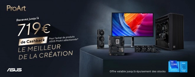 ASUS ProArt jusqu'� 719 � de Cashback !!!