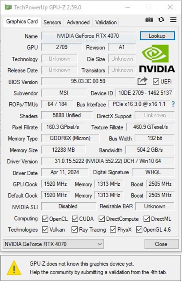 Des GeForce RTX 4070 bas�es sur un AD103 existent !
