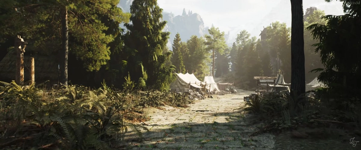 La ville de Falkreath de Skyrim sublim�e par l'Unreal Engine 5 !