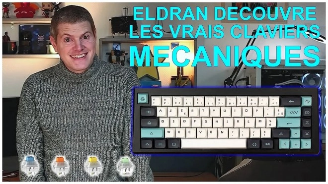 Eldran d�couvre les VRAIS CLAVIERS MECANIQUES et il est choqu�...