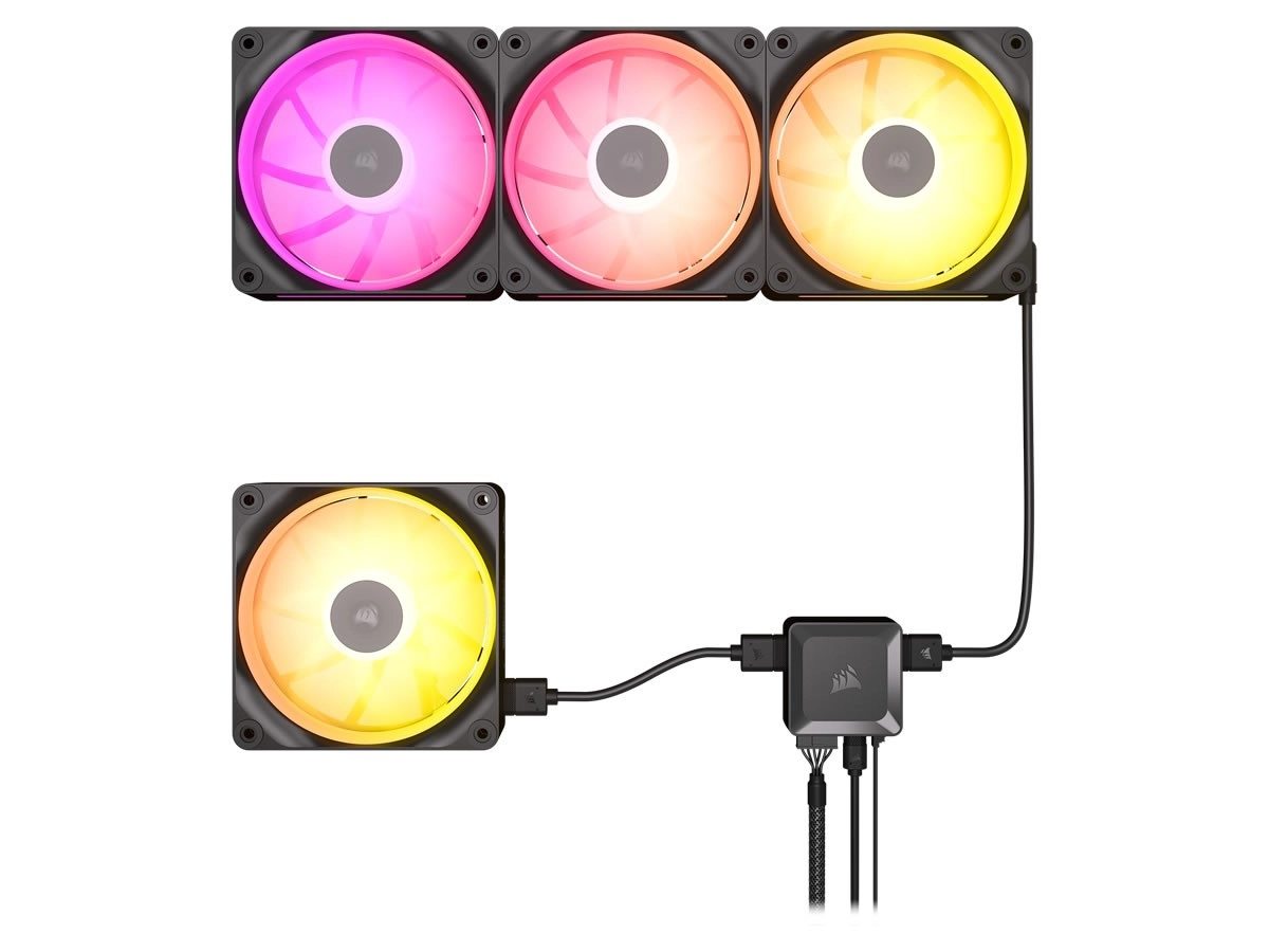 Ventilateurs CORSAIR LX, moins de c�bles et un flux d'air canalis�