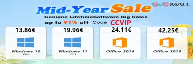 Il fait beau, Windows 10 � 13 euros, Windows 11 � 19 euros avec GVGMALL !!!