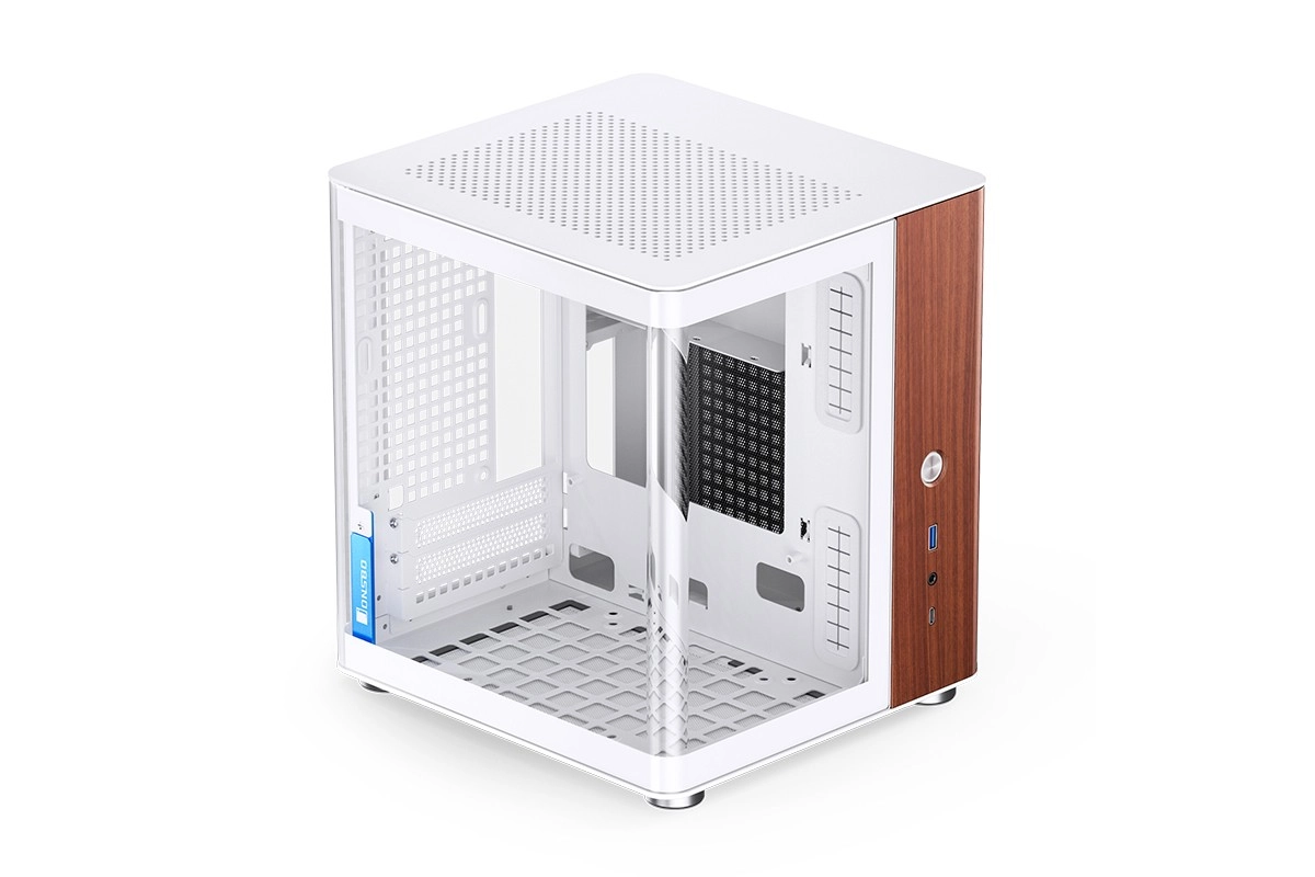 JONSBO TK-0, du bois et du verre tremp� incurv� en Mini-ITX