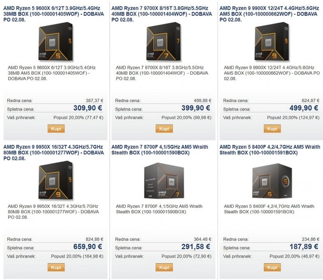 Des prix en Euros pour les futurs Ryzen 9000 d'AMD