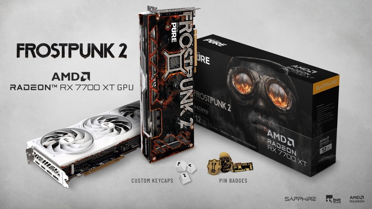 La tr�s belle SAPPHIRE Radeon RX 7700 XT Frostpunk 2 Edition est disponible � la vente pour un peu moins de 450 $