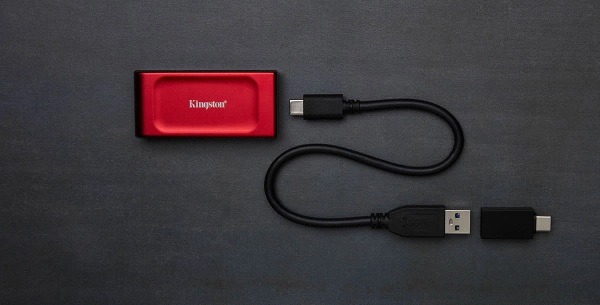 Pour ne plus �tre perdu, le SSD externe XS1000 de Kingston passe au rouge