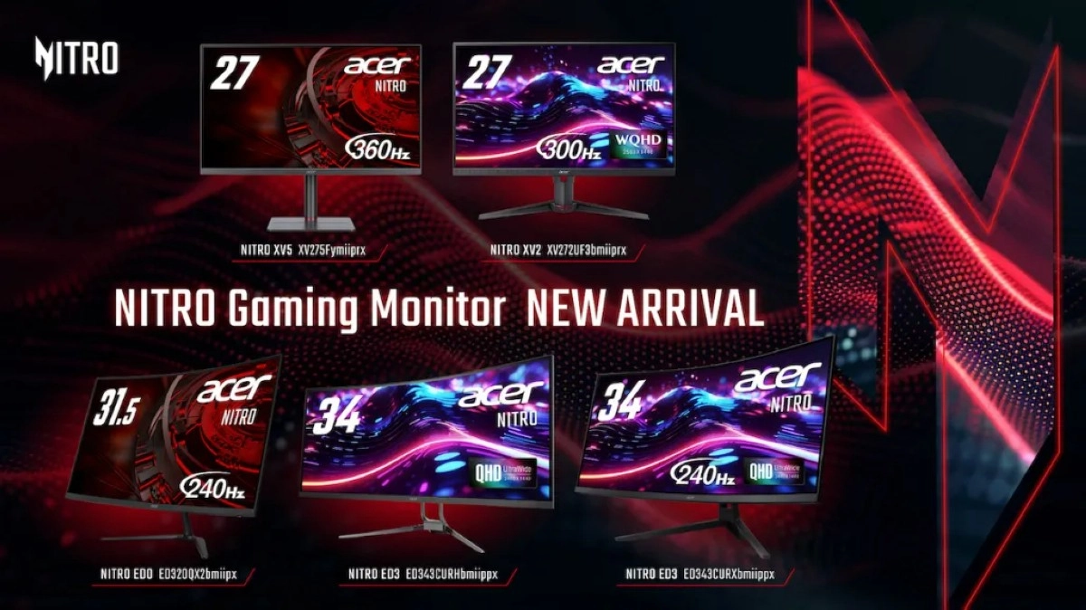 ACER annonce cinq nouveaux �crans� tous diff�rents mais tous en Nitro !