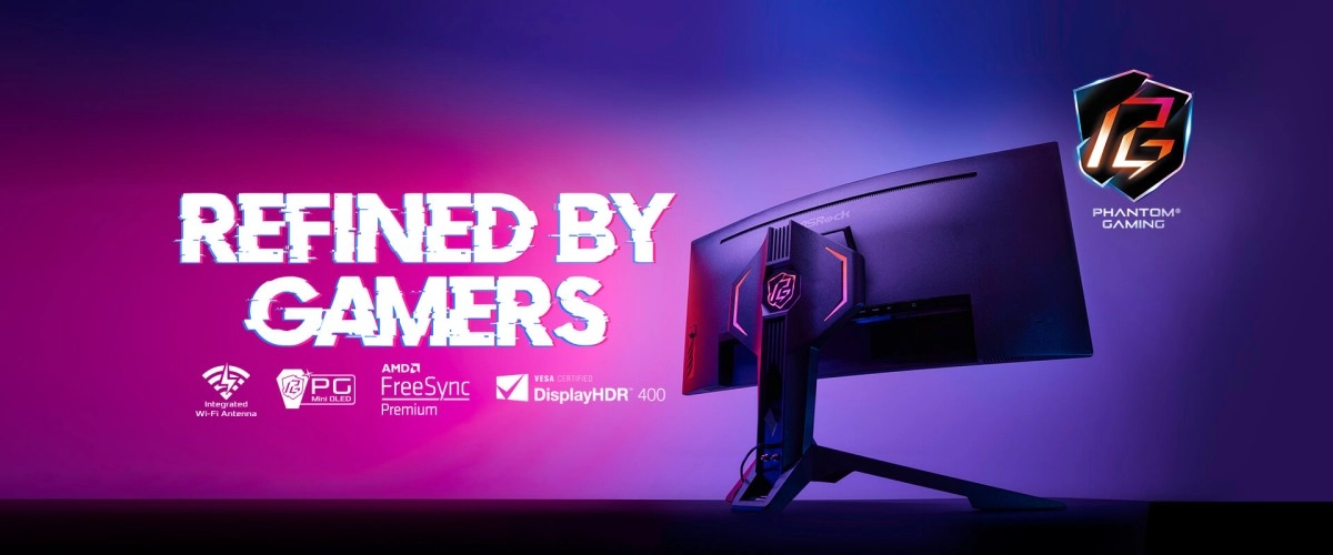 ASRock lance toute une s�rie de moniteurs d�di�s au gaming avec deux �crans UWQHD.