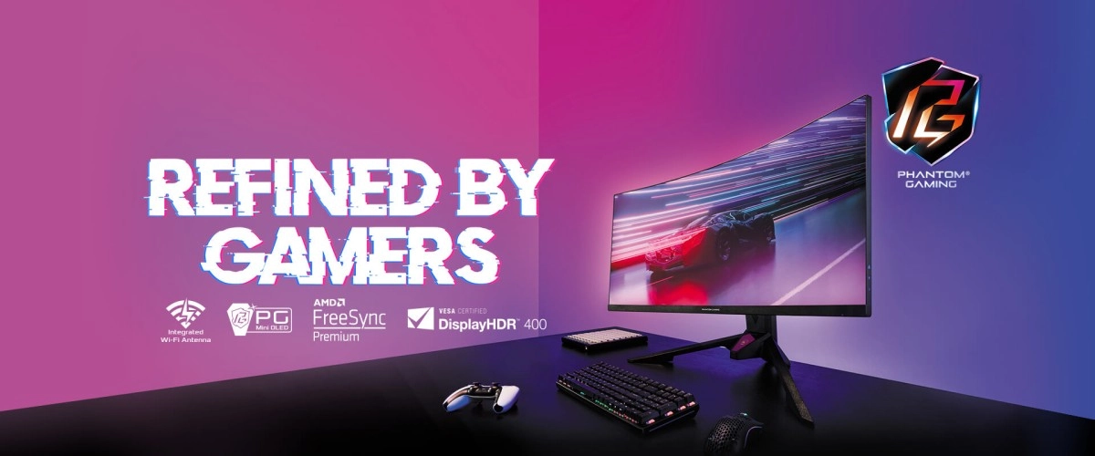 ASRock lance toute une s�rie de moniteurs d�di�s au gaming avec deux �crans FHD.