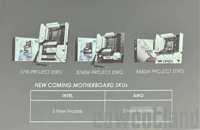 MSI : 5 nouvelles cartes m�res Project Z�ro � venir