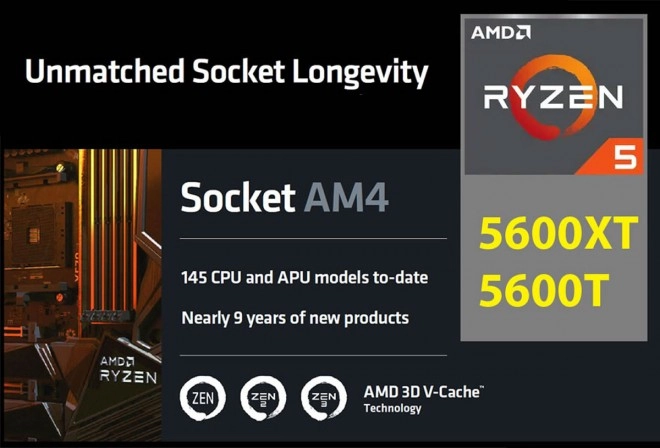 Trois nouveaux processeurs AM4 � venir chez AMD avec les 5600XT, 5600T et 5300G