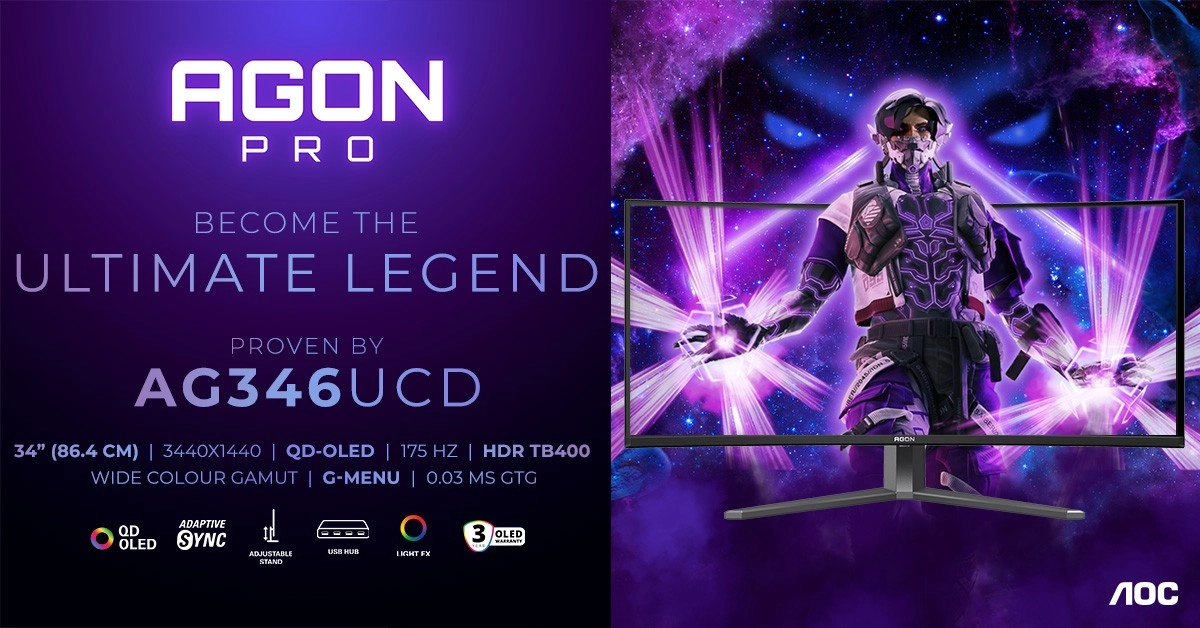 AGON PRO AG346UCD : quand la technologie QD-OLED rencontre le jeu en mode panoramique � 175 Hz