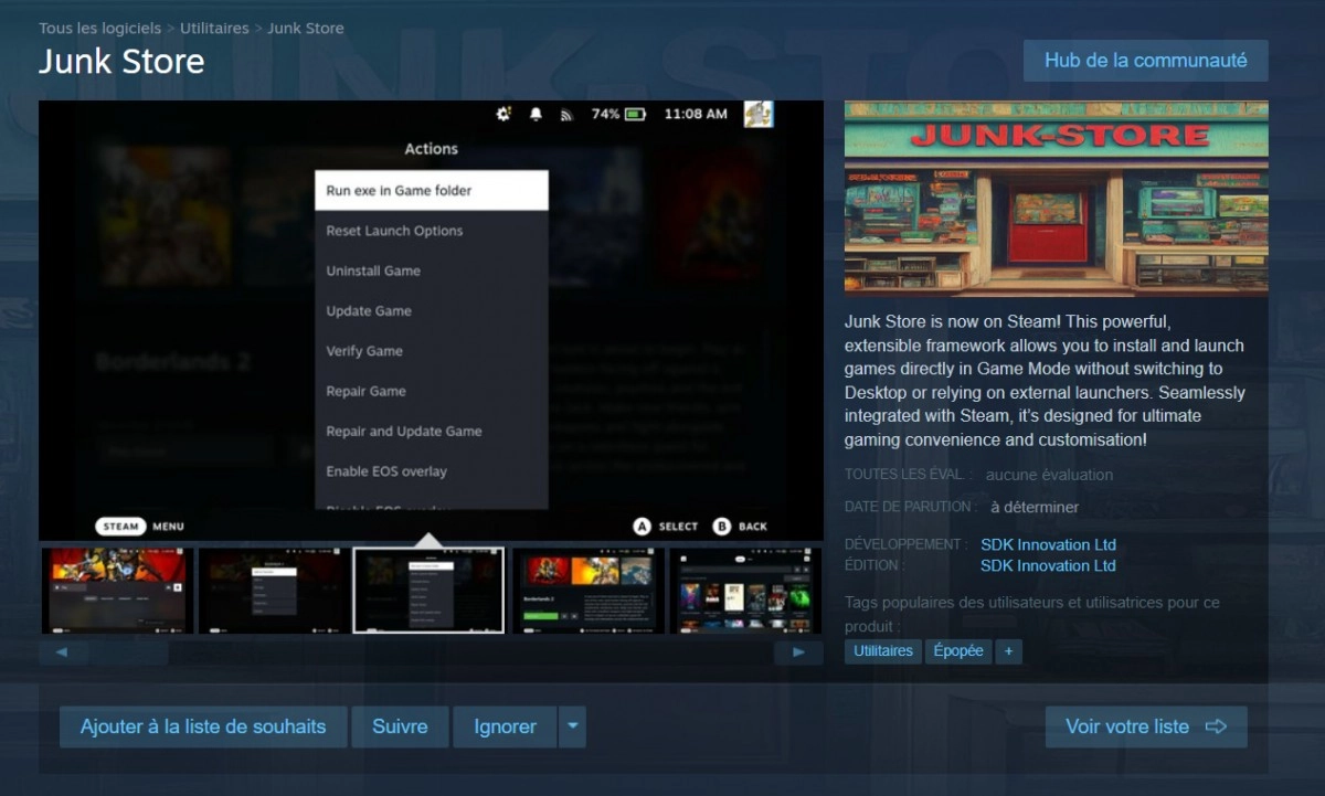 Junk Store prochainement disponible sur Steam, une r�volution pour le Steam Deck ?