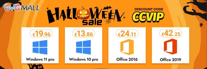 Pour Halloween, Windows 10 pour 13 euros et Windows 11 pour 19 euros !!!