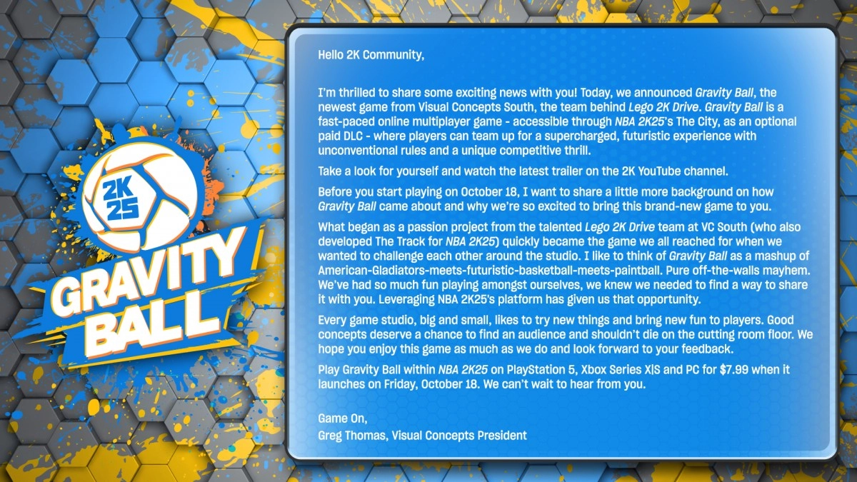 Vous pensiez avoir tout vu dans NBA 2K25 ? Attendez de d�couvrir le DLC Gravity Ball