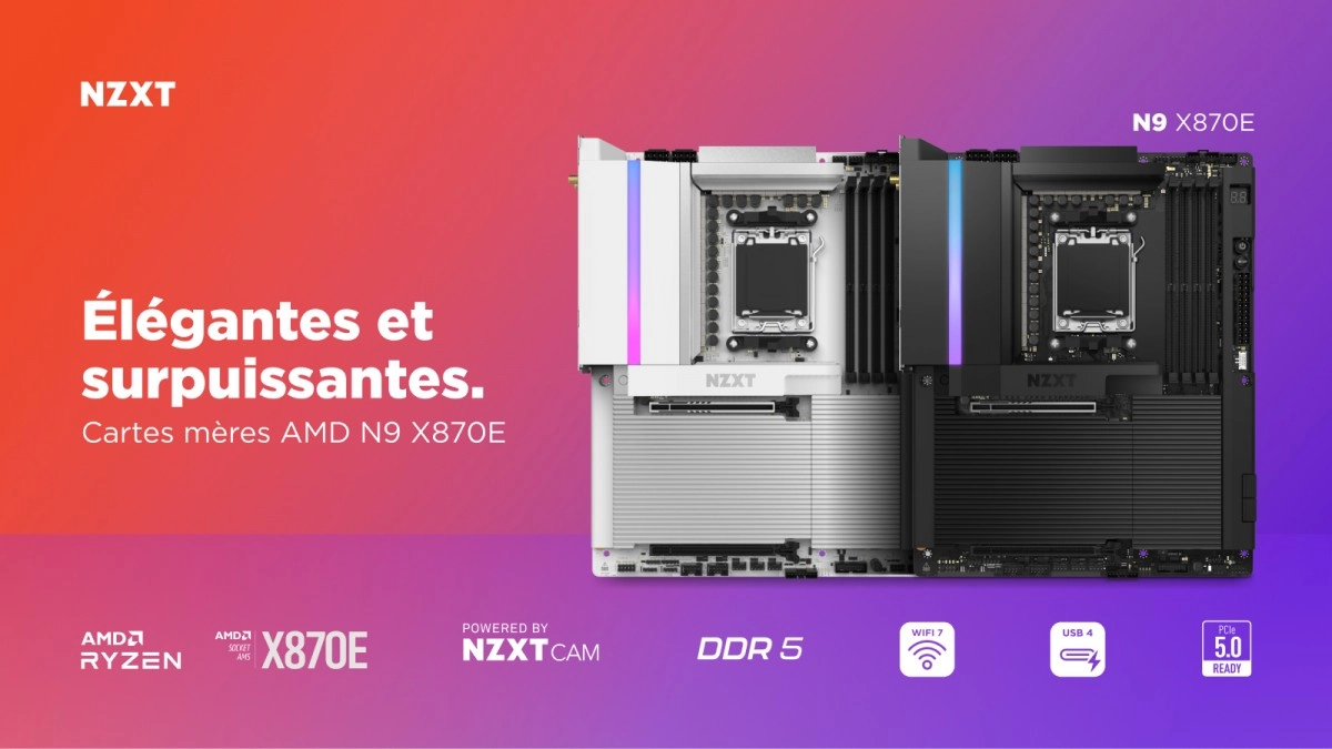 NZXT d�voile sa carte m�re N9 X870E, simple et compl�te