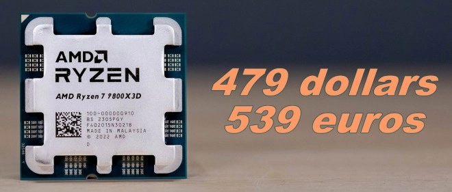 AMD Ryzen 7 9800X3D, un tarif de 479 dollars, 539 euros chez nous ?