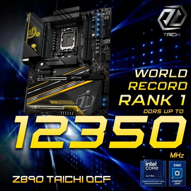 V-Color et ASrock annoncent leur record du monde de fr�quence DDR5 : 12350 Mt/s !