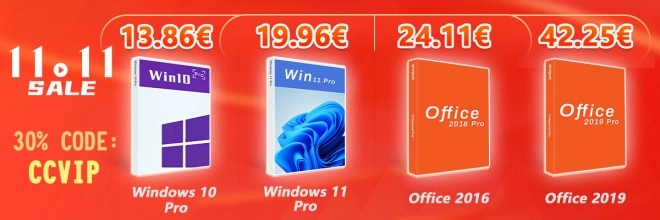 Bient�t le 11.11, Windows 10 � seulement 13 euros et Windows 11 � 19 euros !!!