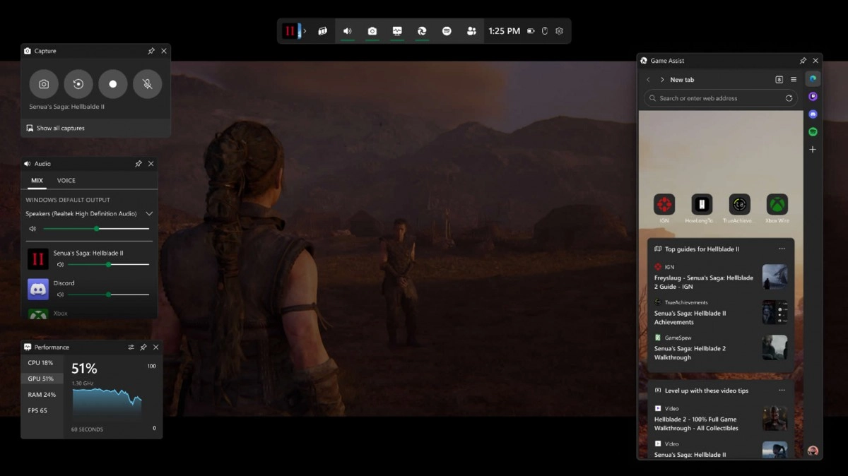 Edge rejoint la Game Bar de Windows 11