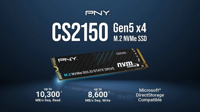 PNY annonce le SSD CS2150 en Gen 5.0
