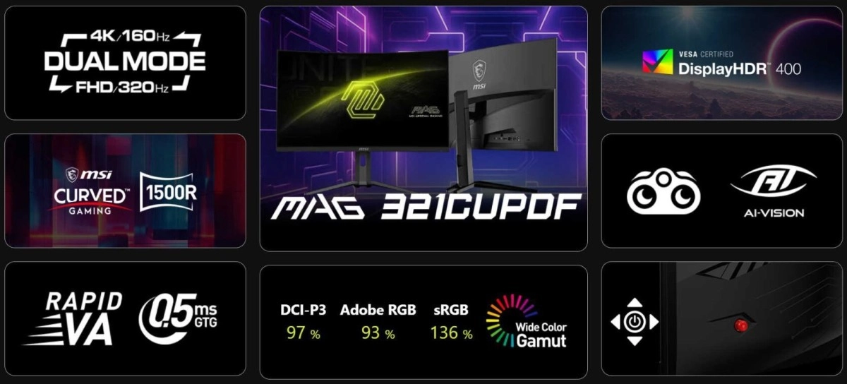 MSI annonce le premier moniteur incurv� au monde � proposer une double d�finition