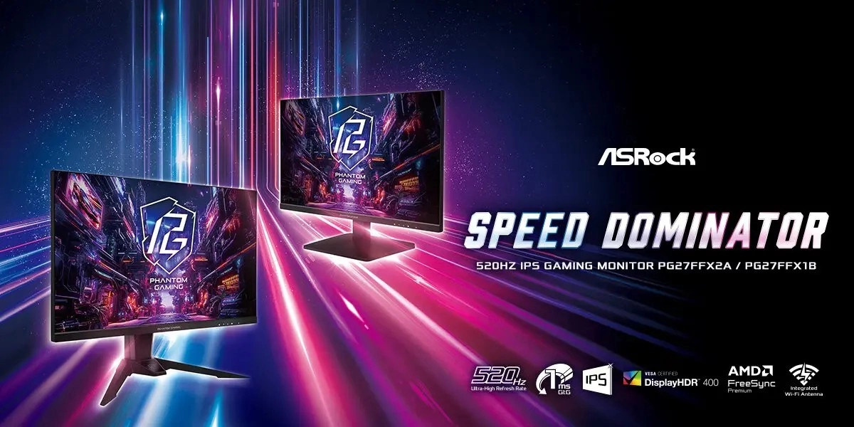 ASRock surench�rit avec deux �crans en 520 Hz, mais en IPS cette fois-ci