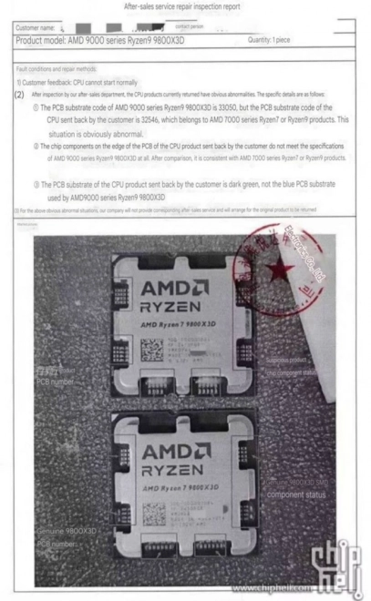 De faux Ryzen 7 9800X3D en circulation en Chine !!!