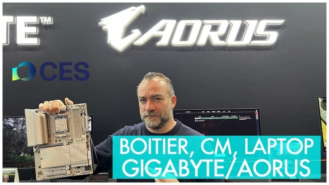 LAPTOP, CM, BOITIER, 9070 XT, ECRAN, AORUS et GIGABYTE d�roulent au CES 2025