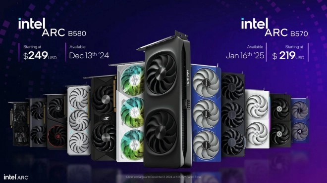 Premier bench pour la Intel Arc B570, 12 % moins rapide que la B580