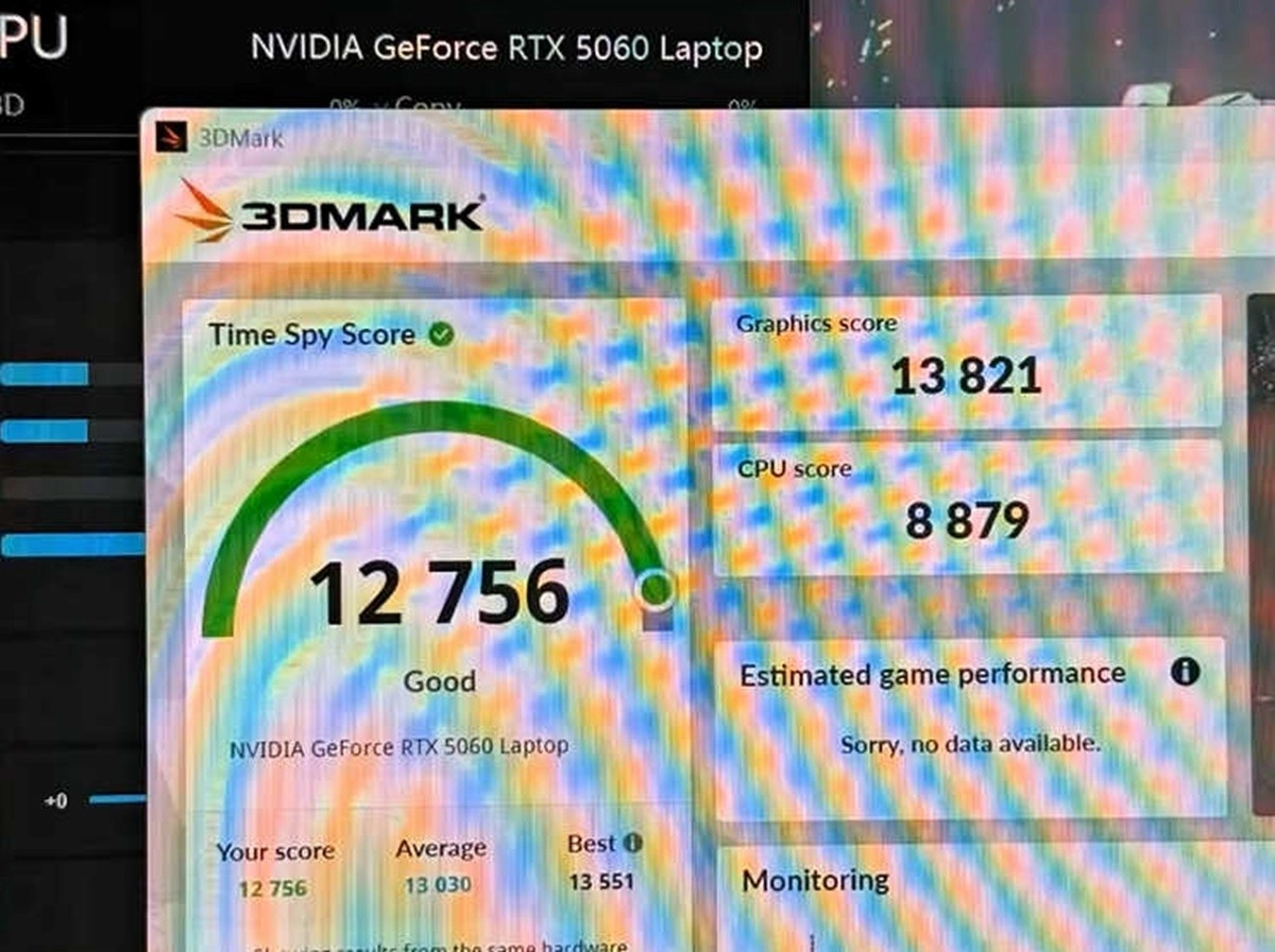 NVIDIA RTX 5060 laptop : + 30 % de performances sous 3DMark Time Spy par rapport � la RTX 4060 Laptop !