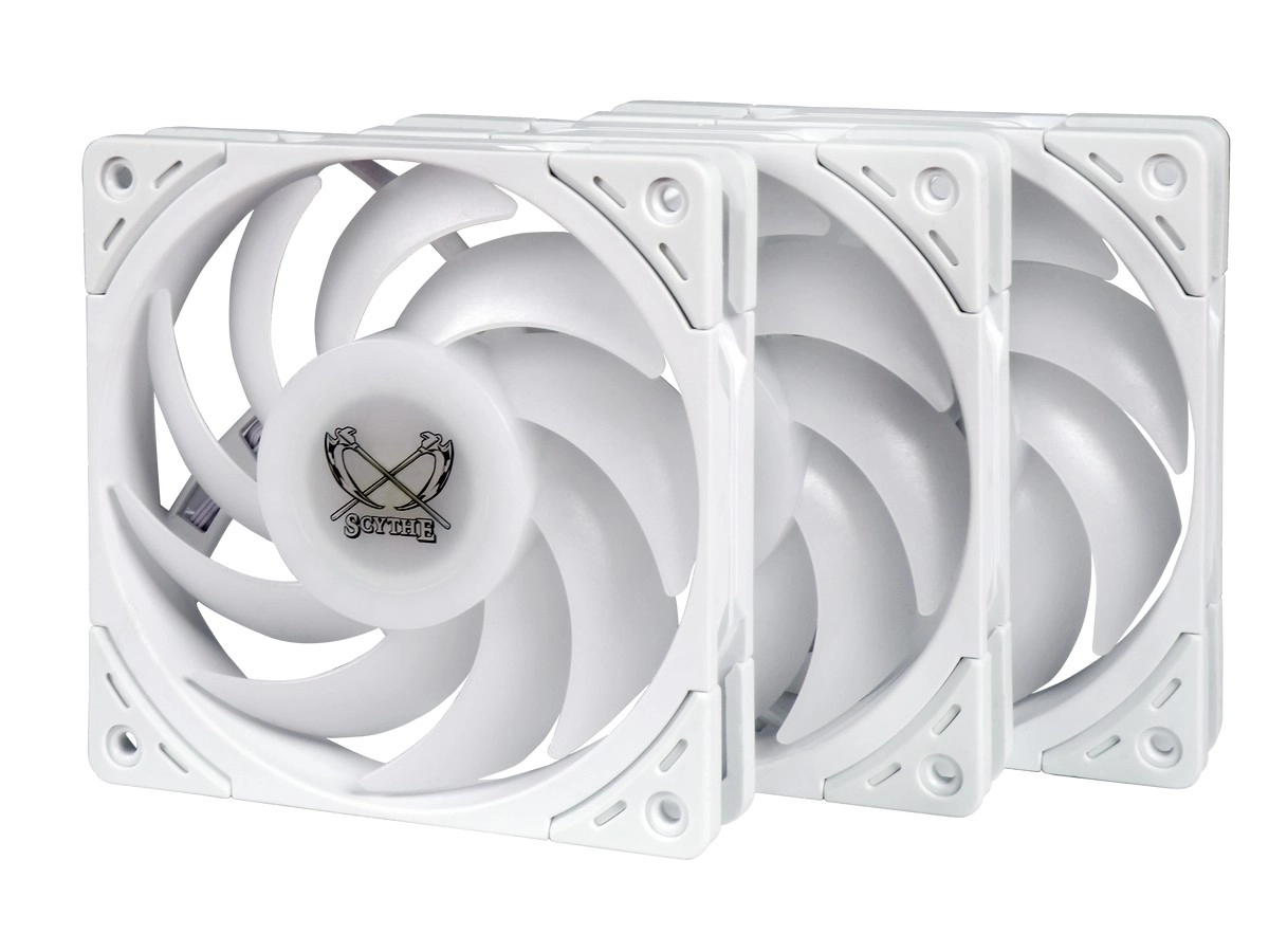 Scythe passe les ventilateurs Wonder Tornado 120 au blanc