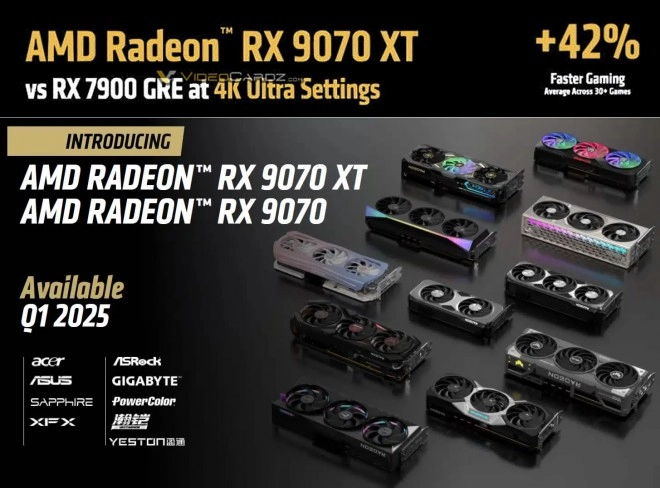 Voil� enfin les chiffres officiels des performances des RX 9070 et RX 9070 XT fournis par AMD : Miam ou pas Miam ?