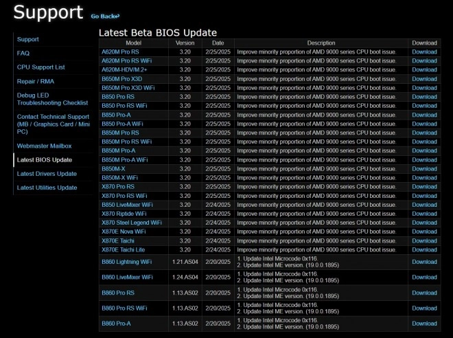 Ryzen 7 9800X3D & ASRock : Un bug de d�marrage corrig� avec un nouveau BIOS