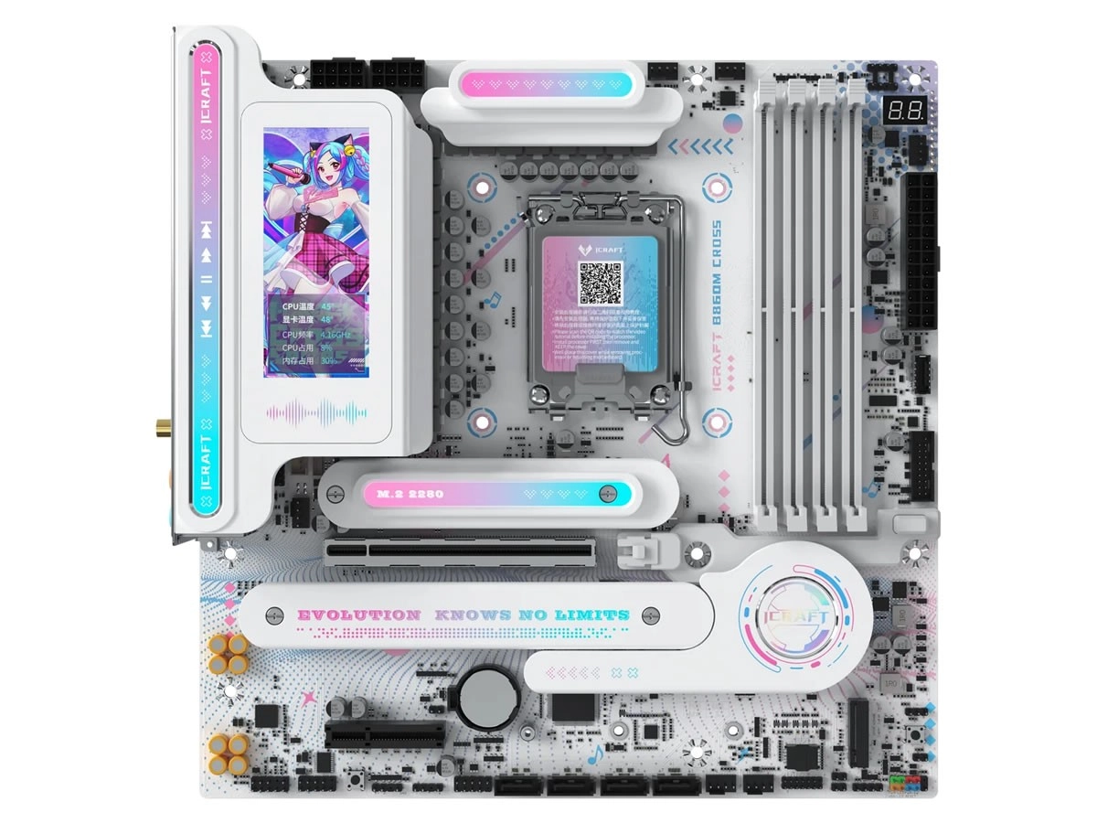 MAXSUN iCraft B860M CROSS PRO, une carte avec un �cran de monitoring qui cache bien son jeu